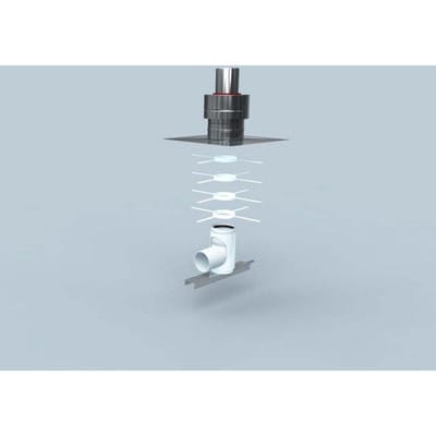 Standardbausatz 1 Polyline EW starr DN 80, Schachtmontage, Mündung VA