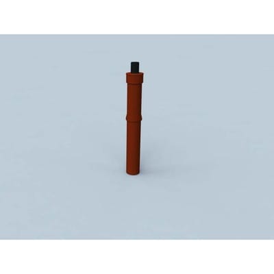 Dachaufsatz Polyline LAS DN 80/125, terrakotta, 400mm über Dach