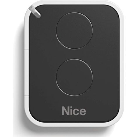 Télécommande Nice Era On2e On2 – Code De Roulement - Transmetteur De Porte Et De Garage – 2 Canaux, Fréquence 433,92 Mhz, Noir/blanc – Compatible Avec Nice Motorisation