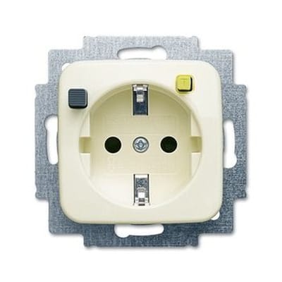 Fi-Steckdose 1f elf-ws gl UP m.KS IP21 ZP elfenbein-weiß glz horiz/vert