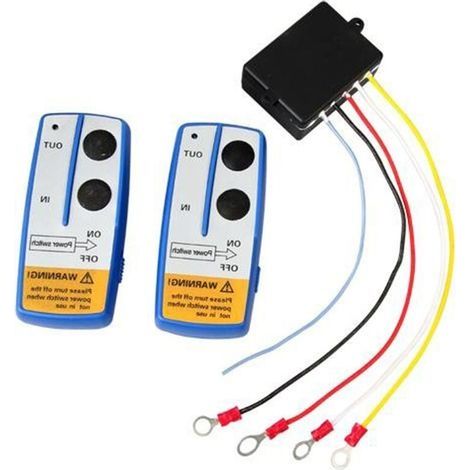 2pcs Télécommande De Treuil Sans Fil 12v, Robuste, Portée À Distance 78''/ 20m, Avec Voyant Lumineux Pour Jeep Suv