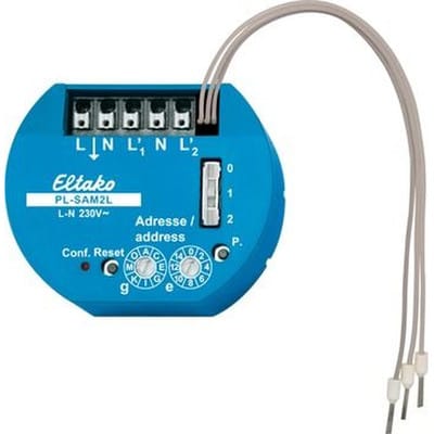 Schaltaktor UP 2Ausg 10A 2000W 230-250V Vor Ort-/Handbedienung