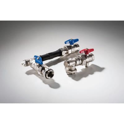 WMZ-Anschluss-Set 90°, 1/2", komplett vormontiert, 110mm