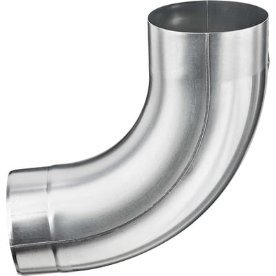 Zink-Rohrbogen 85°, 120mm, mit Einzug
