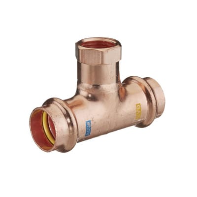 T-Stück V-Press Copper AQUAGAS IG, 18mm x 1/2" x 18mm