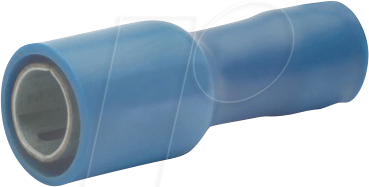 Rundsteckhülse Bronze 1,5-2,5mm² ø5mm vollisoliert PVC blau
