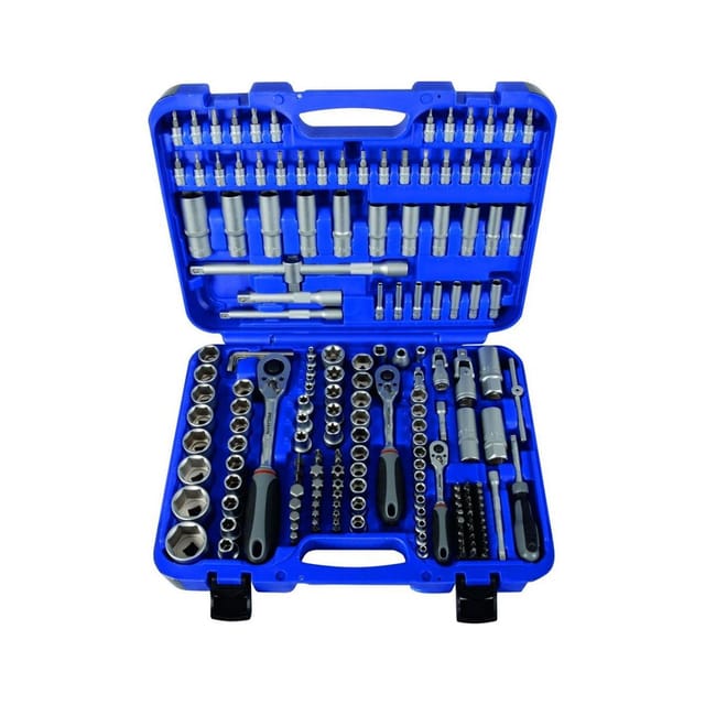 Steckschlüssel-Koffer 1/4" + 3/8" + 1/2", Satz 182-teilig