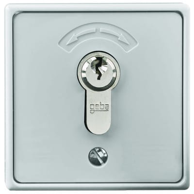 Garag.tor-Schlüsseltaster, Einzeltaster, Unterputz, 4595, Einzeltaster, Metall