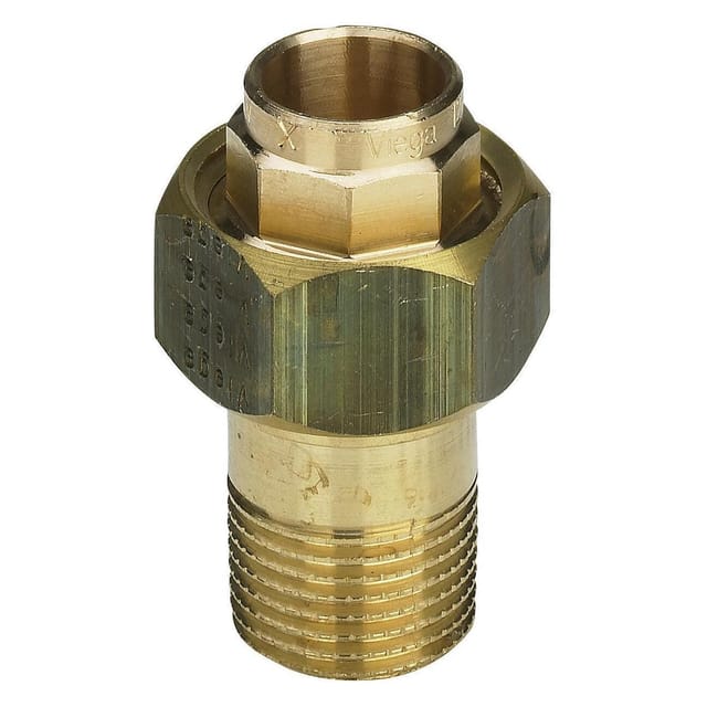 Rohrverschraubung 94341G 15mm x R 1/2", Rg/Siliziumbr., kon. dicht.