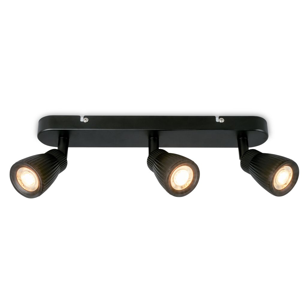 Briloner Led Deckenlampe Schwenkbar 35 Cm 10,5w, 1200lm, 3000k Warmweiß 3-flammig Schwarz - Deckenstrahler Wohnzimmer Flur Küche Büro