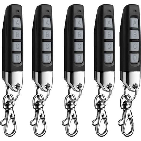 Télécommandes Compactes Sans Fil 433 Mhz, Duplicateur Pour Portes De Garage, Portails, Systèmes, Compatibilité Universelle, Noir