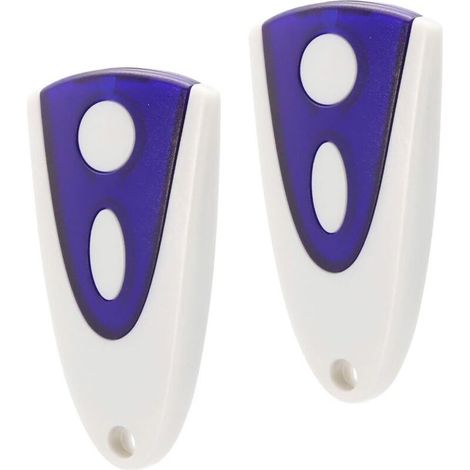 Bardusch 2 Pièces Télécommande De Porte De Garage Pour Novoferm，433,92mhz 2 Canaux, Télécommande De Porte De Garage Pour Novotron 502/504/512/514 (avec 2 Piles Supplémentaires) - Blanc Et Bleu