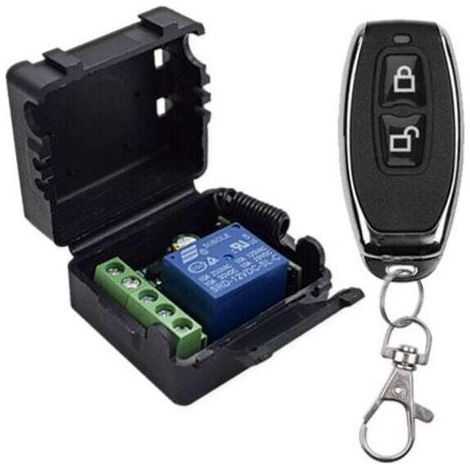 Green Mobility-télécommande Sans Fil Universelle 433 Mhz, Module Récepteur 1 Canal 12 V Cc, Relais Rf, Émetteur, Interrupteur À Bascule Momentané Pour Led, Pompe, Voiture (2 Émetteurs À Bouton + 1 Réc