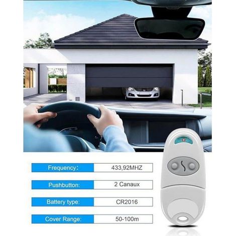 3pcs Telecommande Portail, 433,92 Mhz Telecommande Universelle Porte De Garage, Compatible Avec Top 432na, 432ee, 432ev, Étiquette