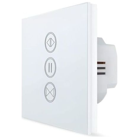 Qorva-interrupteur Volet Roulant Connecté, Ouverture Réglable, Commutateur Rideau Stores Wifi, Minuterie Intelligent Moteur Mural