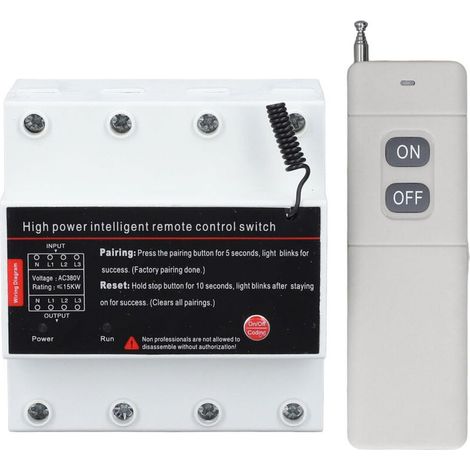 Commutateur De Télécommande 3 Phases, Puissance Intelligente Longue Distance De 3km Pour Moteur De Pompe, Porte De Garage Ac380v