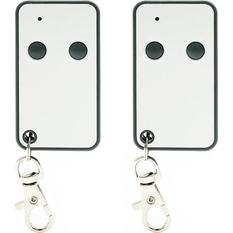 Télécommande 2 Canaux 433,92 Mhz Pour Portail Et Porte De Garage – Lot De 2 Avec Code Fixe Et Signal Sonore