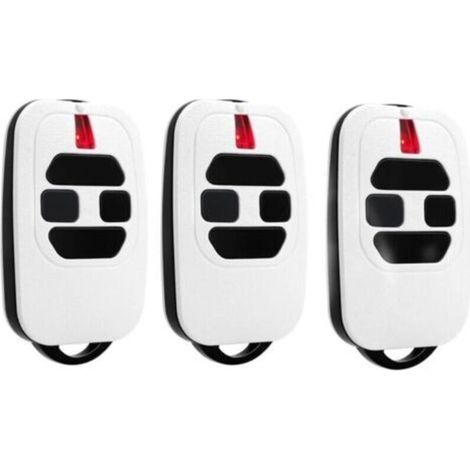 Sabir Lot De 3 Telecommande Portail 433,92mhz Compatible Avec Dea Gti2/4, Gt2/4, Mio Tr2/4, Mio Tr2n/4n Télécommande Pour Porte De Garage（white）