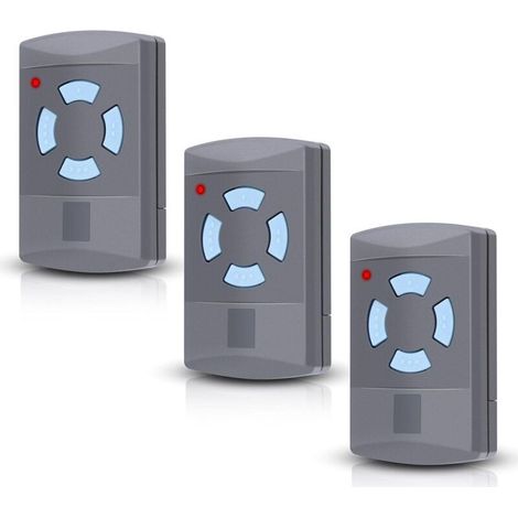 Bardusch Lot De 3 Émetteurs Manuels Pour Porte De Garage Hse2-868, Hsm4-868, Hs4-868, Compatible Avec Blue Buttons 868.3mhz Télécommande De Garage, 4 Canaux