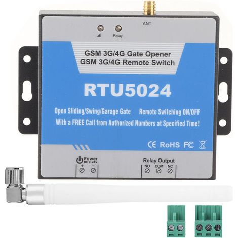 Gsm Opener Porte De Garage Rtu5024 Téléphone Portable Contrôleur D'Accès Télécommande Interrupteur Sms Commande De Porte-crezuo