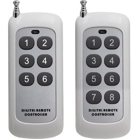 2pcs Télécommande Sans Fil Rf 433 Mhz Transmetteur Pour Portes De Garage, Lecteurs Mp3