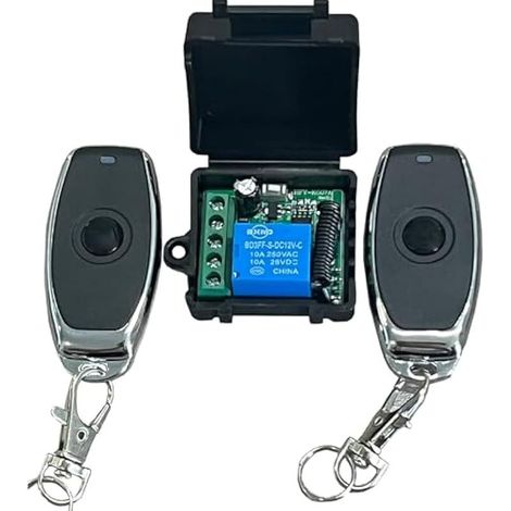 Applicable Télécommande 433 Mhz, Contrôleur De Porte De Garage Sans Fil 433 Mhz Module De Relais Rf 12 V 1 Canal Avec 2 Émetteurs, Interrupteur D'Éclairage À Distance Pour Maison Intelligente