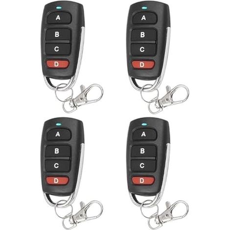 Applicable Lot De 4 Télécommandes Universelles Sans Fil 433 Mhz Pour Porte De Garage, Porte De Garage, Porte De Garage, Porte Électrique