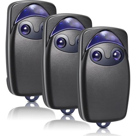 Télécommande Porte Garage 3 Pièces 433,92 Mhz 2 Canaux Compatible Flo2r-s Floxir Ox2
