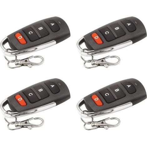 Bardusch-lot De 4 Télécommandes Universelles Pour Porte De Garage 433 Mhz, Duplicateur Sans Fil, Clone Et 433,92 Mhz