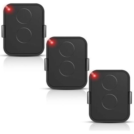 Télécommande 2 Canaux 433,92 Mhz Pour Portail – Lot De 3 Unités Avec Code Tournant Sécurisé, Compatible Récepteurs Automatisés