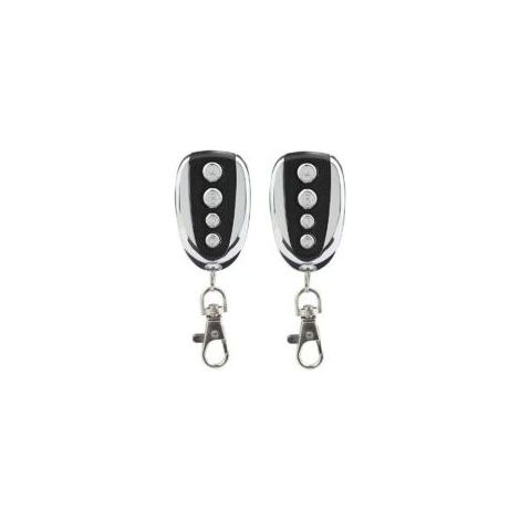 Lot De 2 Télécommandes Universelles Pour Portes De Garage Et Portails, 433,9 Mhz, Quatre Canaux – Remplacement Idéal 54x34x1- Crezuo
