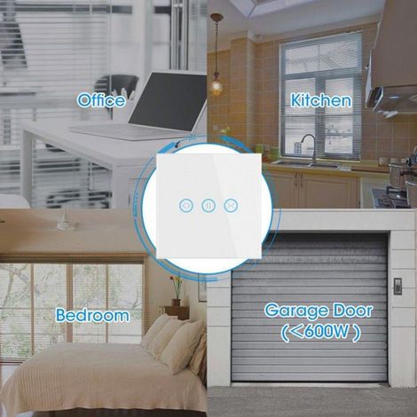 2 Pièces Interrupteur Volet Roulant Connecté Wifi,pour Volets Roulants Rideau Avec Alexa,google Assistant,smart Life,tuya App