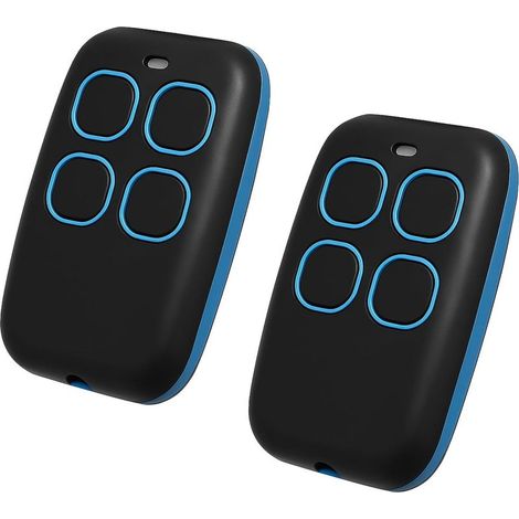 2 Télécommande Portail Universelle 4 En 1, Télécommande Rolling Code Universel Multifréquence De 280 À 868 Mhz. Radiocommande Portail Programmable Version Mise À Jour Avec Liste De Compatibilité Bleu
