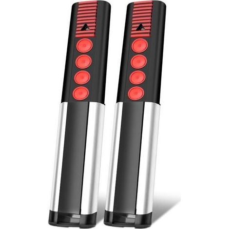Télécommande Portail 434,42 Mhz Lot De 2 – Compatible Avec Modèles 4013, 4014, 4022 – 4 Canaux – Bip Intégré Pour Porte De Garage