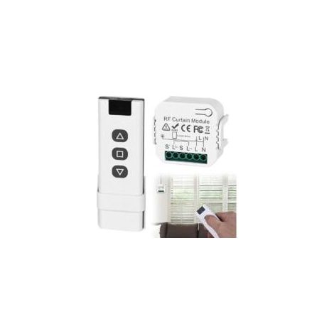 Kit De Commande Sans Fil Pour Volet Roulant : Interrupteur Intelligent, Compatible Avec Les Télécommandes Rf, Sans Interrupteur + Module - Crezuo