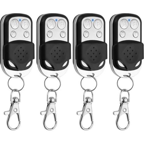 Télécommande Universelle - Universelle 433,92 Mhz - Lot De 2 - Clonage Codes Fixes 3s - Glissière Verrouillable