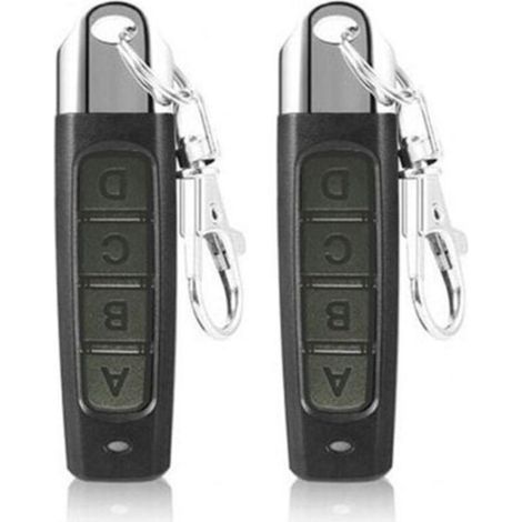 Télécommande Universelle Pour Porte De Garage 433 Mhz, Duplicateur D'Alarme De Voiture, Ouvre-serrure Pour La Maison Et Le Magasin, Volets Roulants, Boutons Abcd(2 Articles)