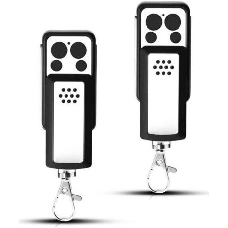 Vurahome - 2 Commande À Distances Pour Motorisation De Portail – Compatible Avidsen 114253, Xu, 104257, 104250 – Design Modèle Compact À Glissière, 4 Canaux, Signal Stable, Clonage Facile -
