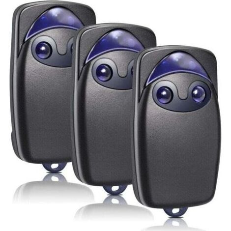 Vurahome - Telecommande Portail Pour Flor-s, Xu, 3pcs 433,92 Mhz Telecommande Porte De Garage Compatible Avec Flo2r-s, 2 Canaux -
