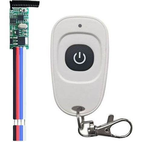 Interrupteur Télécommande Rf 433 Mhz 12 V Cc – Kit Émetteur + Récepteur Mini Relais Led Haute Sensibilité 3,5–12 V Pour Porte De Garage