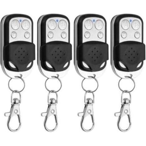 3 Pcs Télécommande Universelle Portail À 4 Boutons 433,92 Mhz Avec Couvercle Coulissant Pour Porte Garage Électrique
