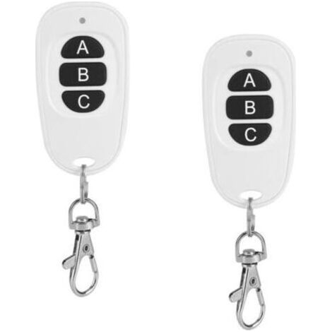 Télécommande Ev1527 Pour Garage, 433mhz, 3 Canaux Sans Fil, Portée 50m, 2 Articles