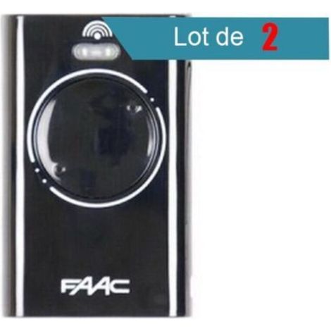 Télécommande Faac Xt2 433 Slh Noir Pack De 2 - Faac
