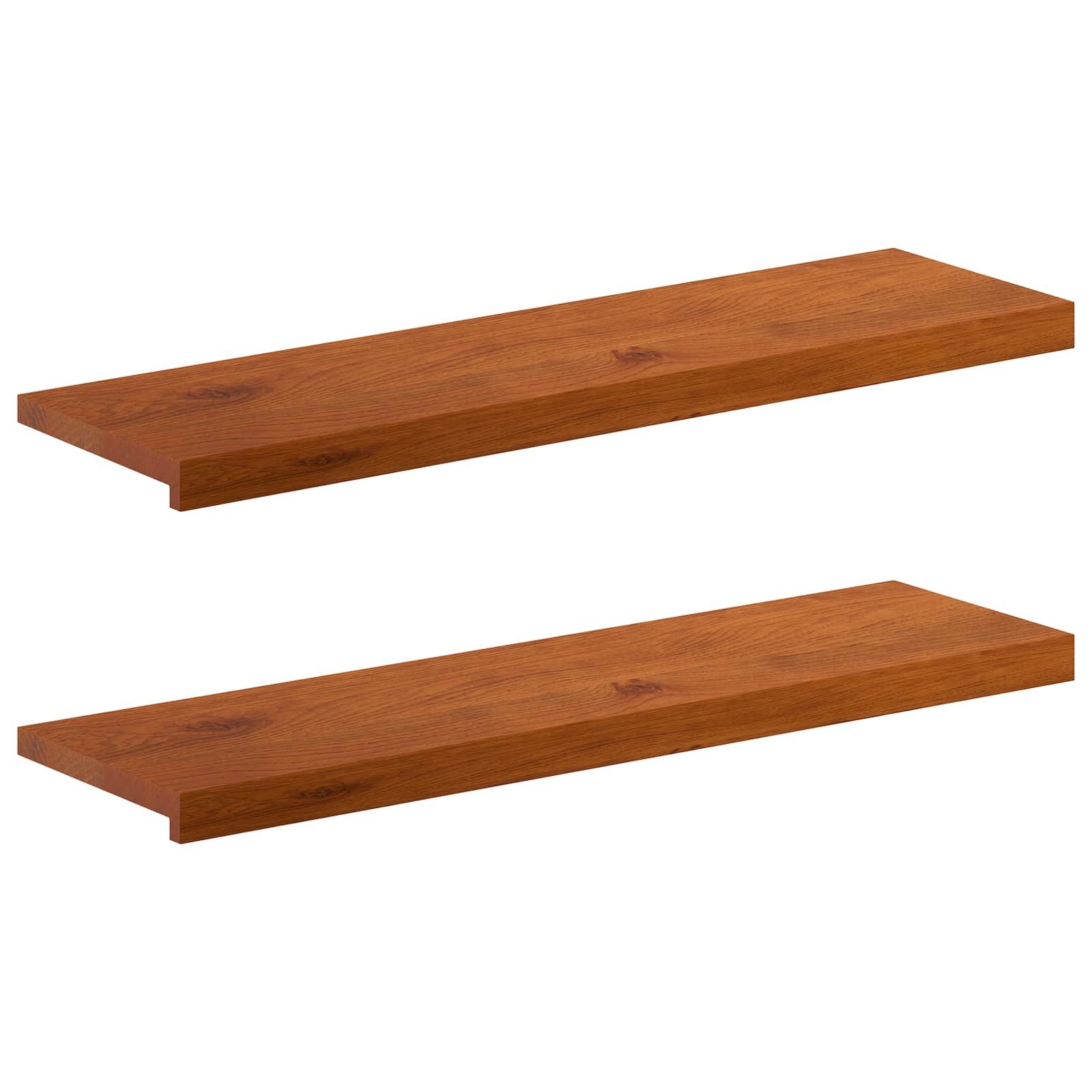 Stufenmatten 2 Stk. 100 X 30 X 2 Cm Braun Massivholz Eiche Vidaxl