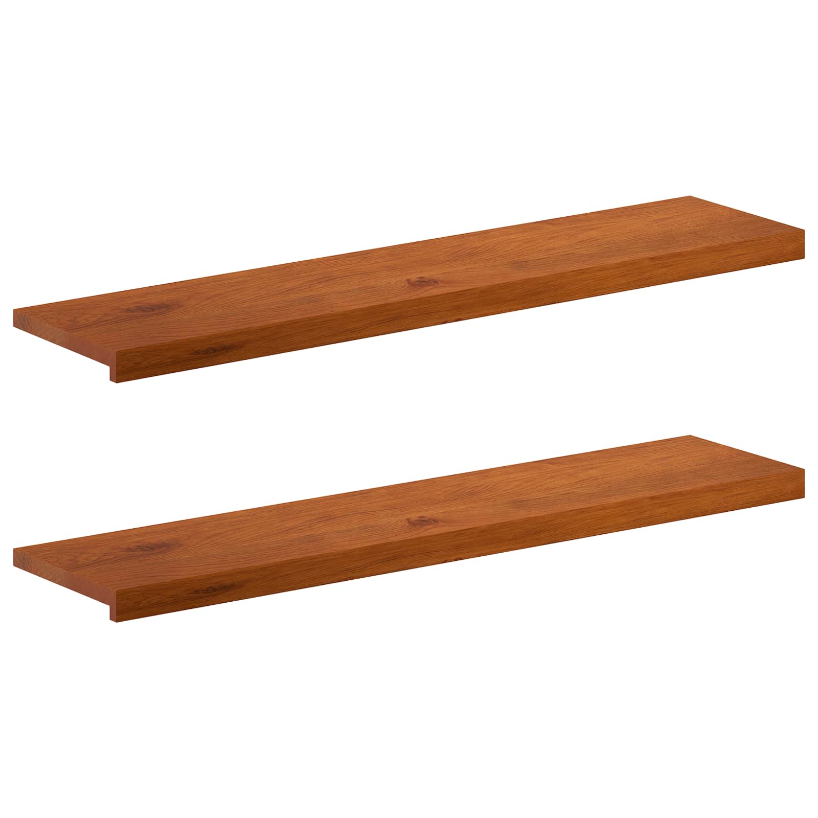 Stufenmatten 2 Stk. 120 X 25 X 2 Cm Braun Massivholz Eiche Vidaxl