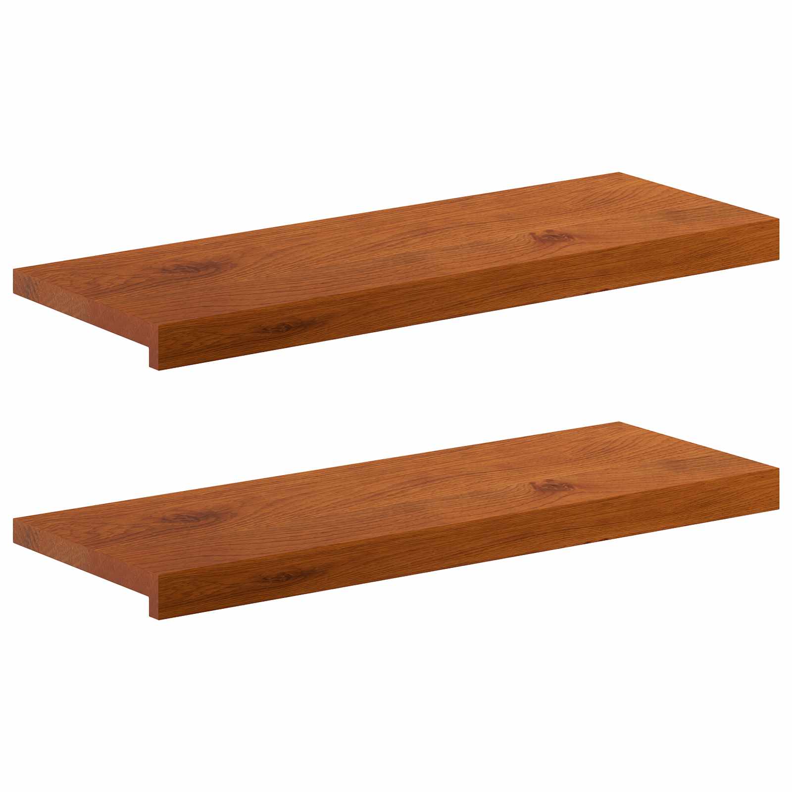 Stufenmatten 2 Stk. 80 X 30 X 2 Cm Braun Massivholz Eiche Vidaxl