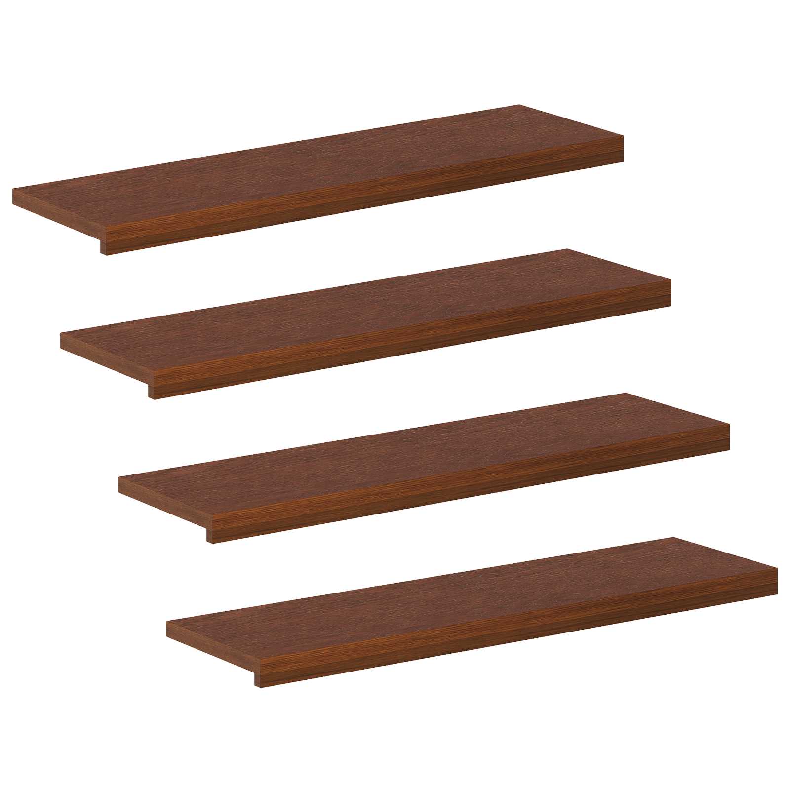 Stufenmatten 4 Stk. 100 X 25 X 2 Cm Dunkelbraun Vidaxl