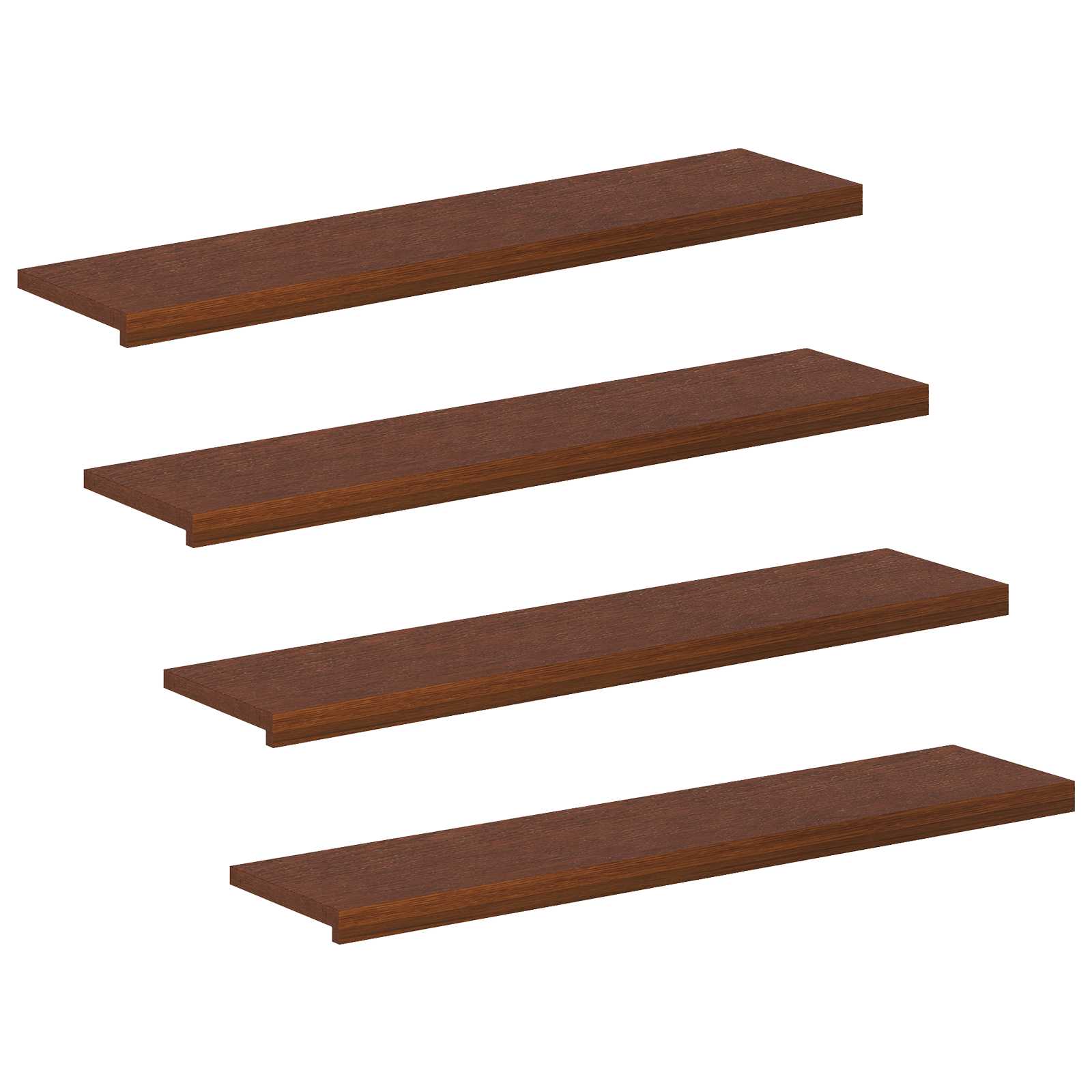Stufenmatten 4 Stk. 110 X 30 X 2 Cm Dunkelbraun Vidaxl