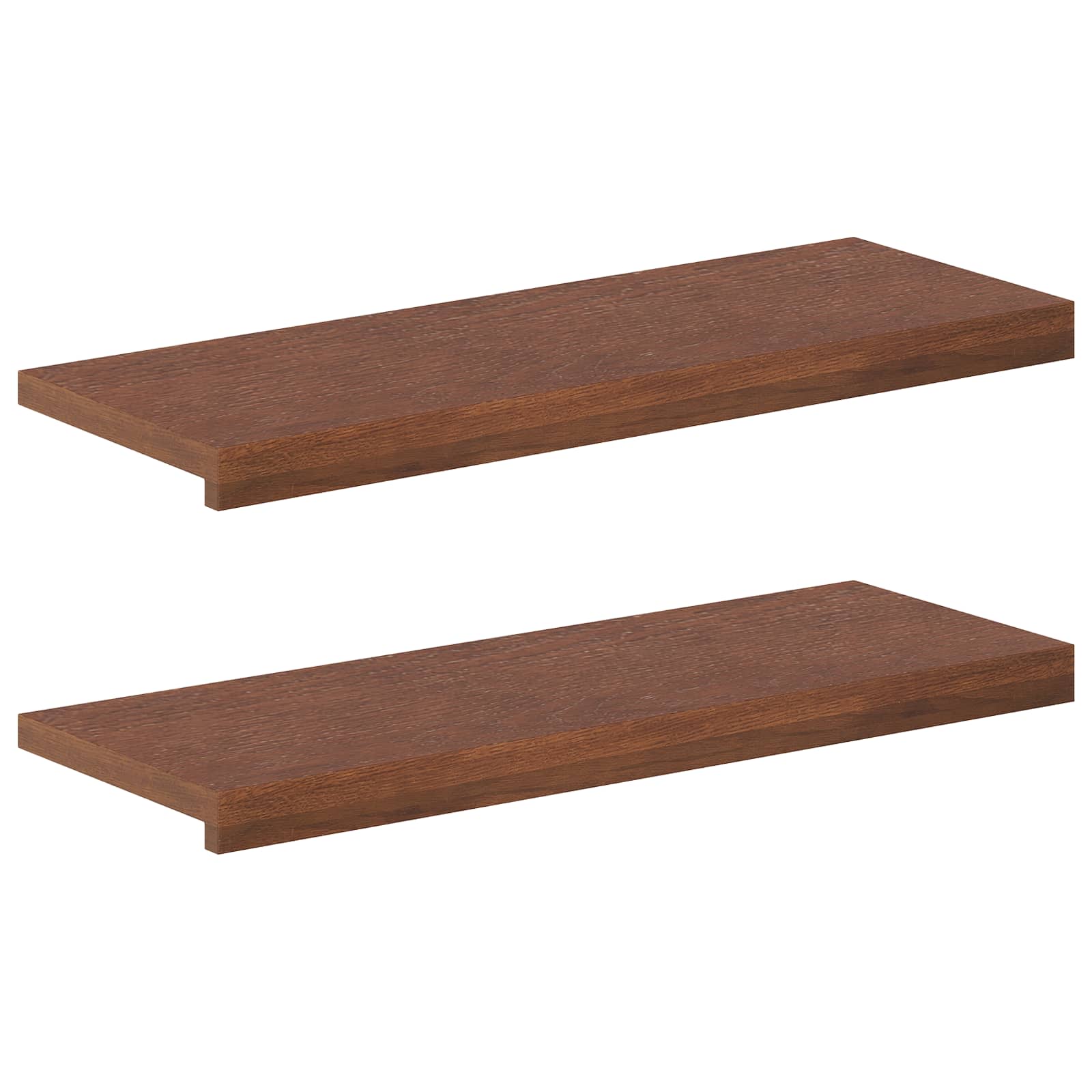 Stufenmatten 2 Stk. 70 X 25 X 2 Cm Dunkelbraun Massivholz Eiche Vidaxl