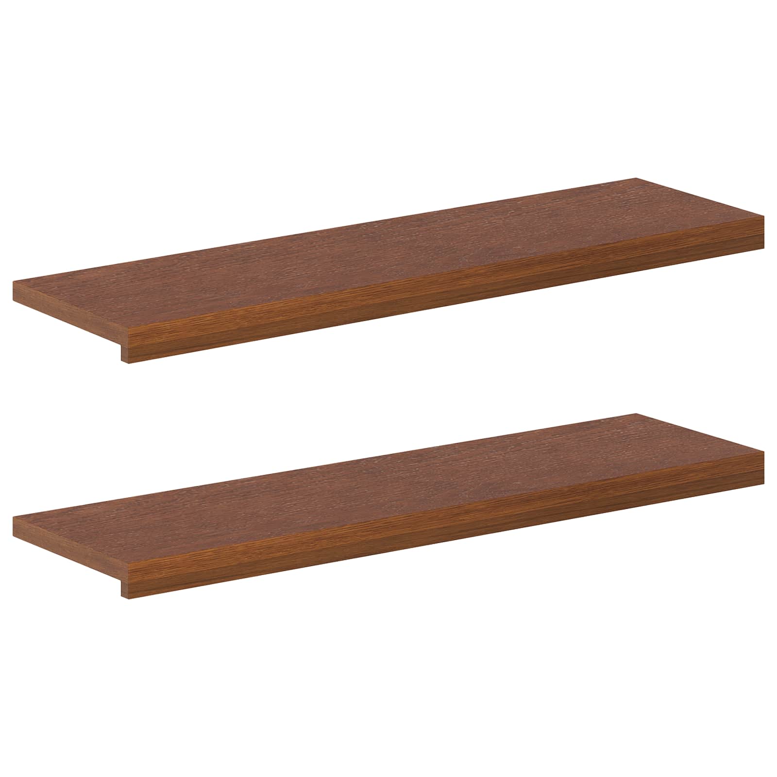 Stufenmatten 2 Stk. 90 X 25 X 2 Cm Dunkelbraun Massivholz Eiche Vidaxl